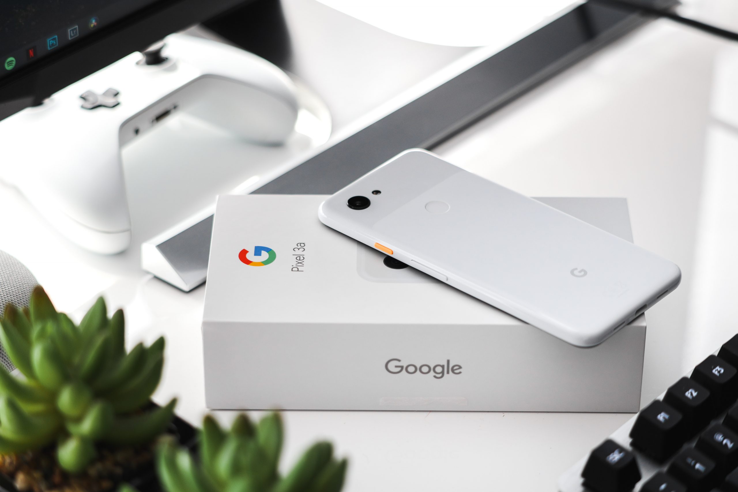 setting up eSIM on Google Pixel - white Google Pixel phone box