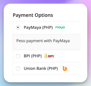 Peso payment options