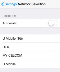 sim2fly network selection